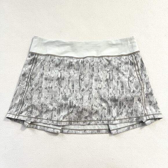 Lululemon Pace Rival Skirt No Panels 15" City Breeze Alpine White Multi 10 Tall - Picture 2 of 10